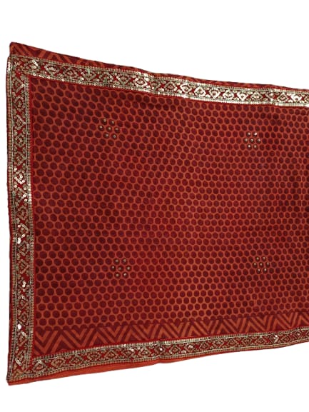 Traditional Uttarakhand Pichora for Women's | Ethnic Wear Pichoda | Georgette fabric with Designer Border | Stole - K3