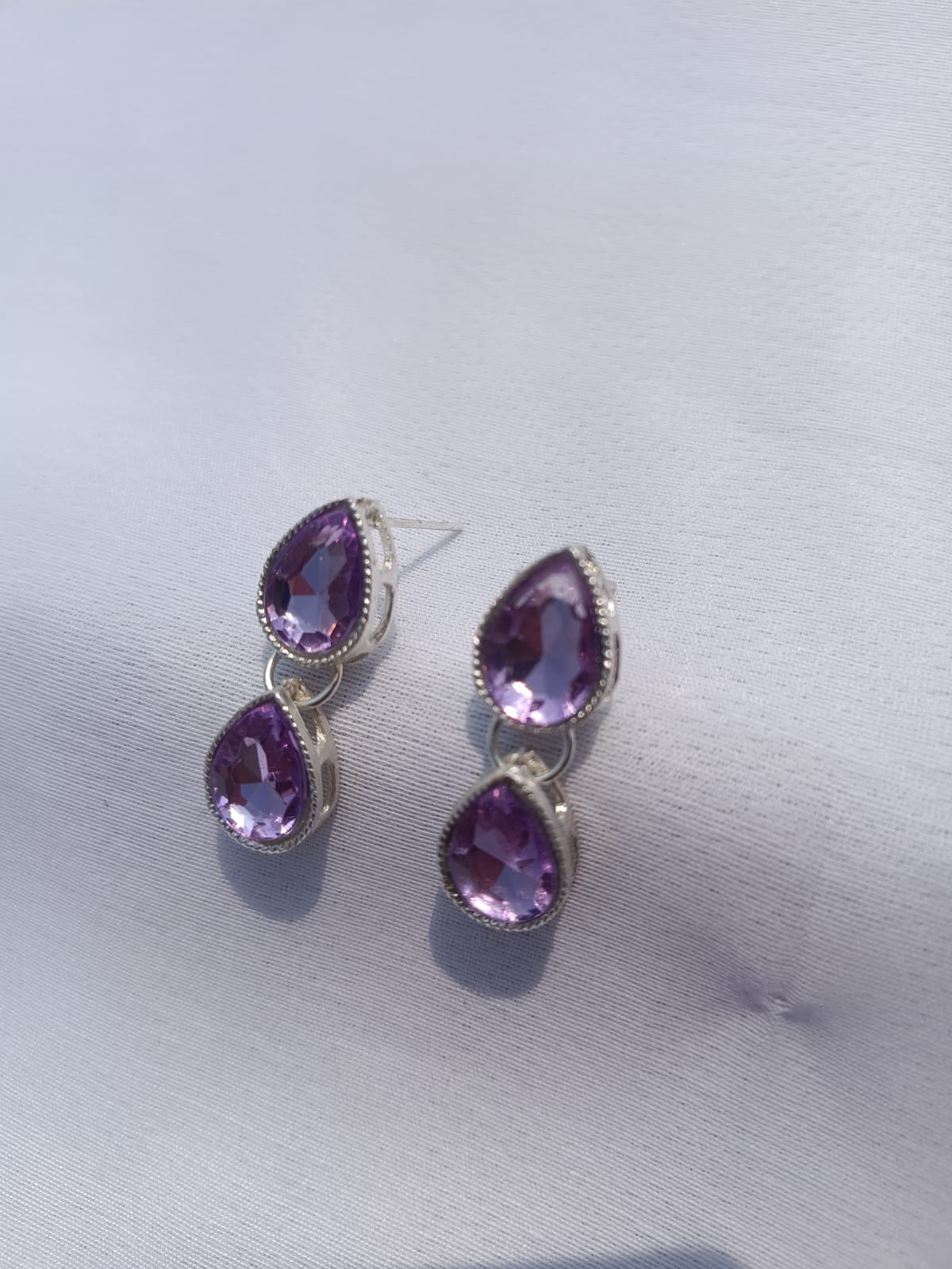 Multi AD women Purple necklace jewellery with earring and Maangtika - M30