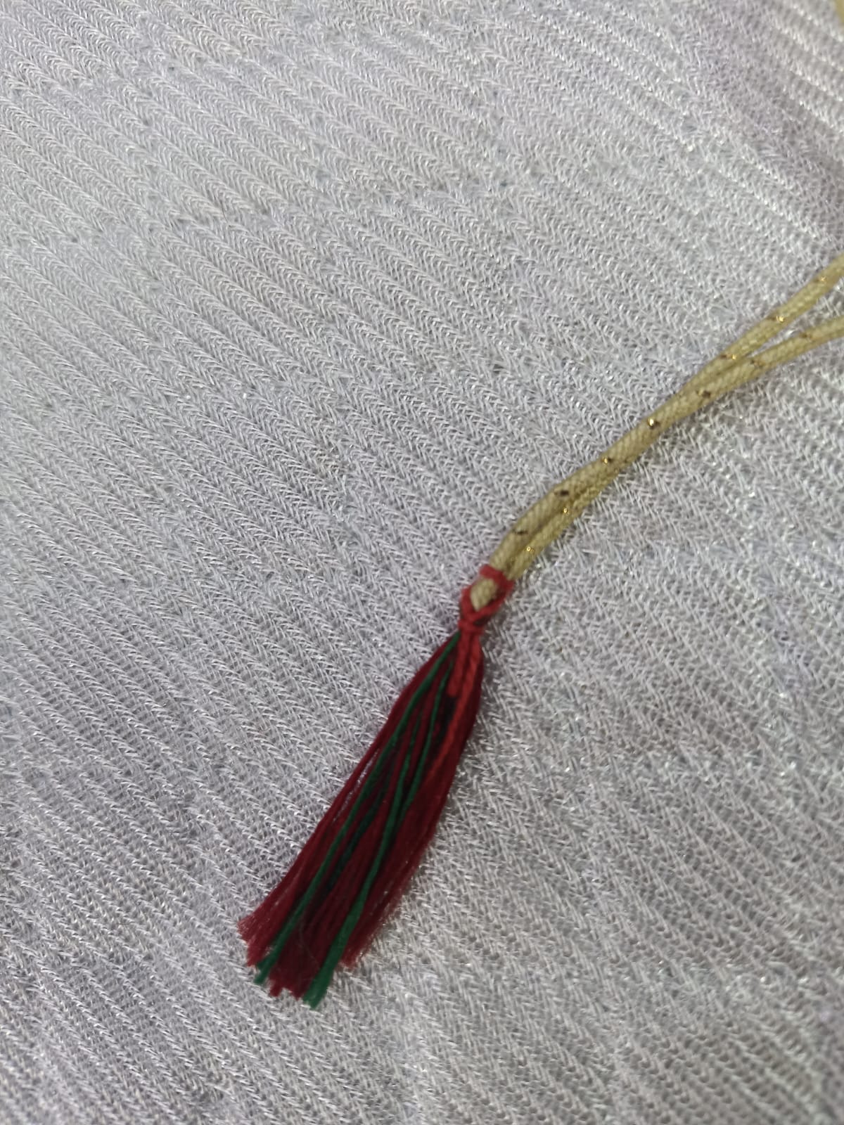 Prikasa pearl red and golden kundan choker set with earrings and maang tika - M32