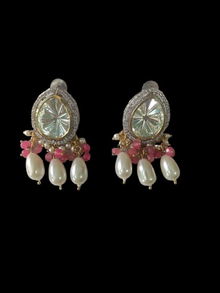 Traditional Kundan & Pearl Choker Necklace Set with Earrings for Women - M8