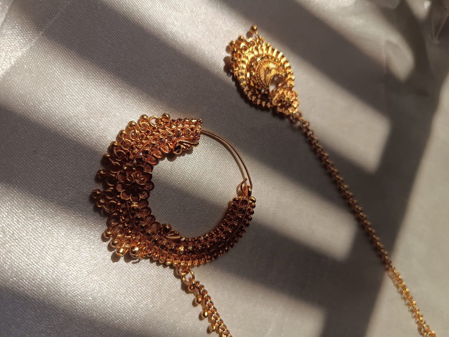 Traditional Golden plated Pahadi Nath & Mangtika Set - M21