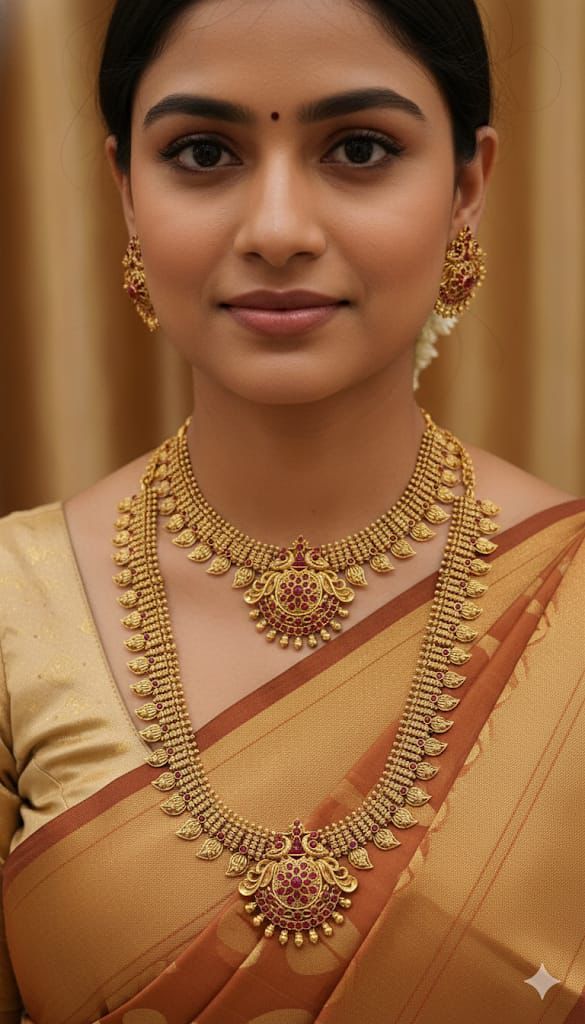Temple Jewellery Combo Set