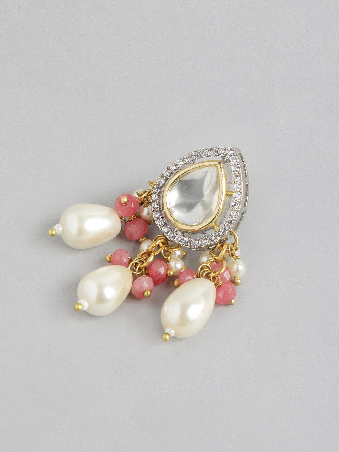 Traditional Kundan & Pearl Choker Necklace Set with Earrings for Women - M8